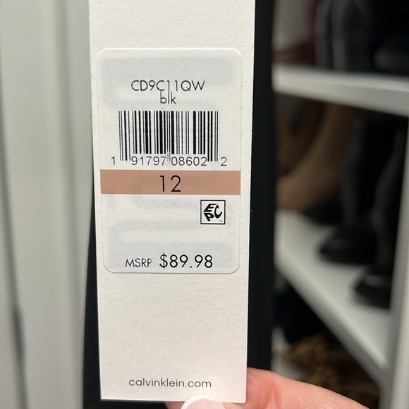 NWT Calvin Klein crepe black dress - Picture 6 of 6